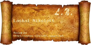 Laskai Nikolett névjegykártya