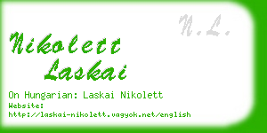 nikolett laskai business card